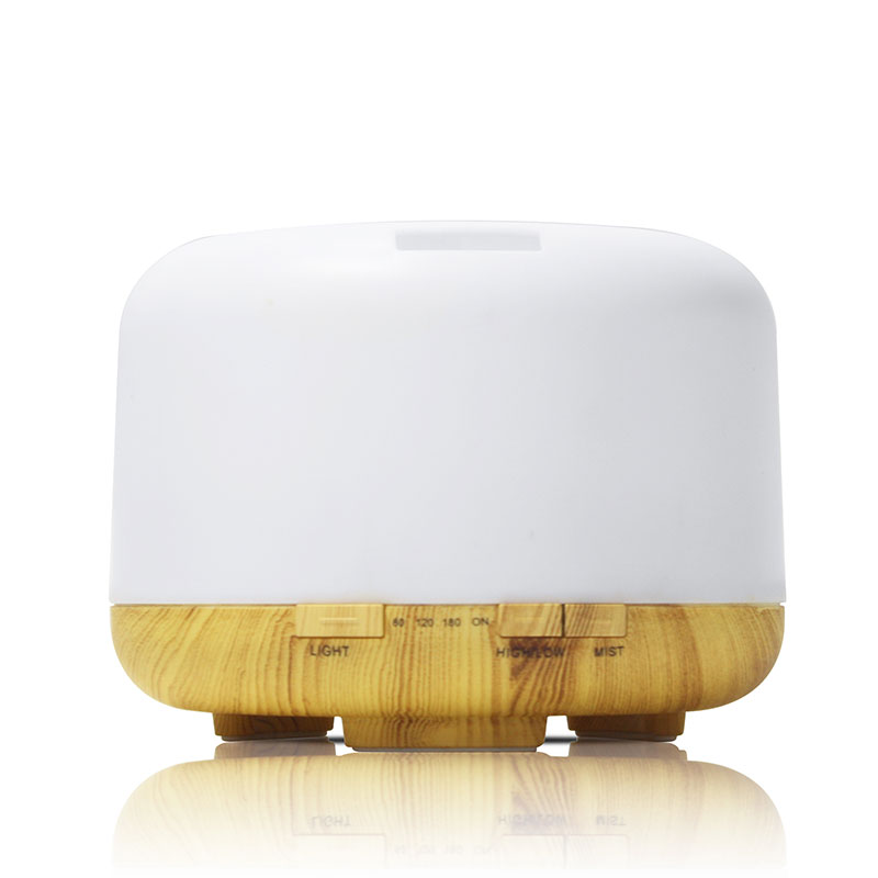 Aroma Diffuser Night Light 500ml Wooden Grain 2 In 1 Mini Humidifier