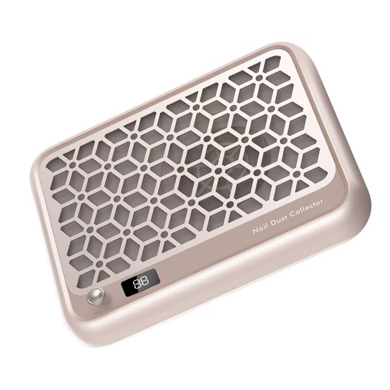 Professional powerful rechargeable brushless nail dust collector with led screen 